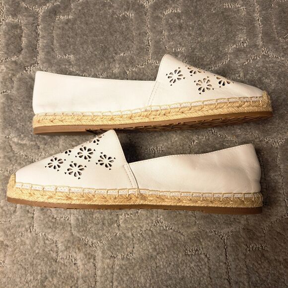 Kate Spade Garcia Cut Out White Leather Espadrille Flats WOMENS SIZE 9M comfort - Picture 9 of 12